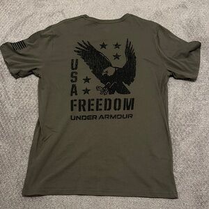 Under Armour Men's Dark Green Freedom Tee